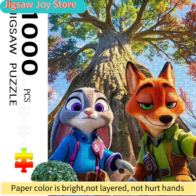 

1000pcs Colorful Forest Scenery Jigsaw Puzzle | Vibrant Abstract Design, Woodland Creatures Pattern, Challenging & Entertainin