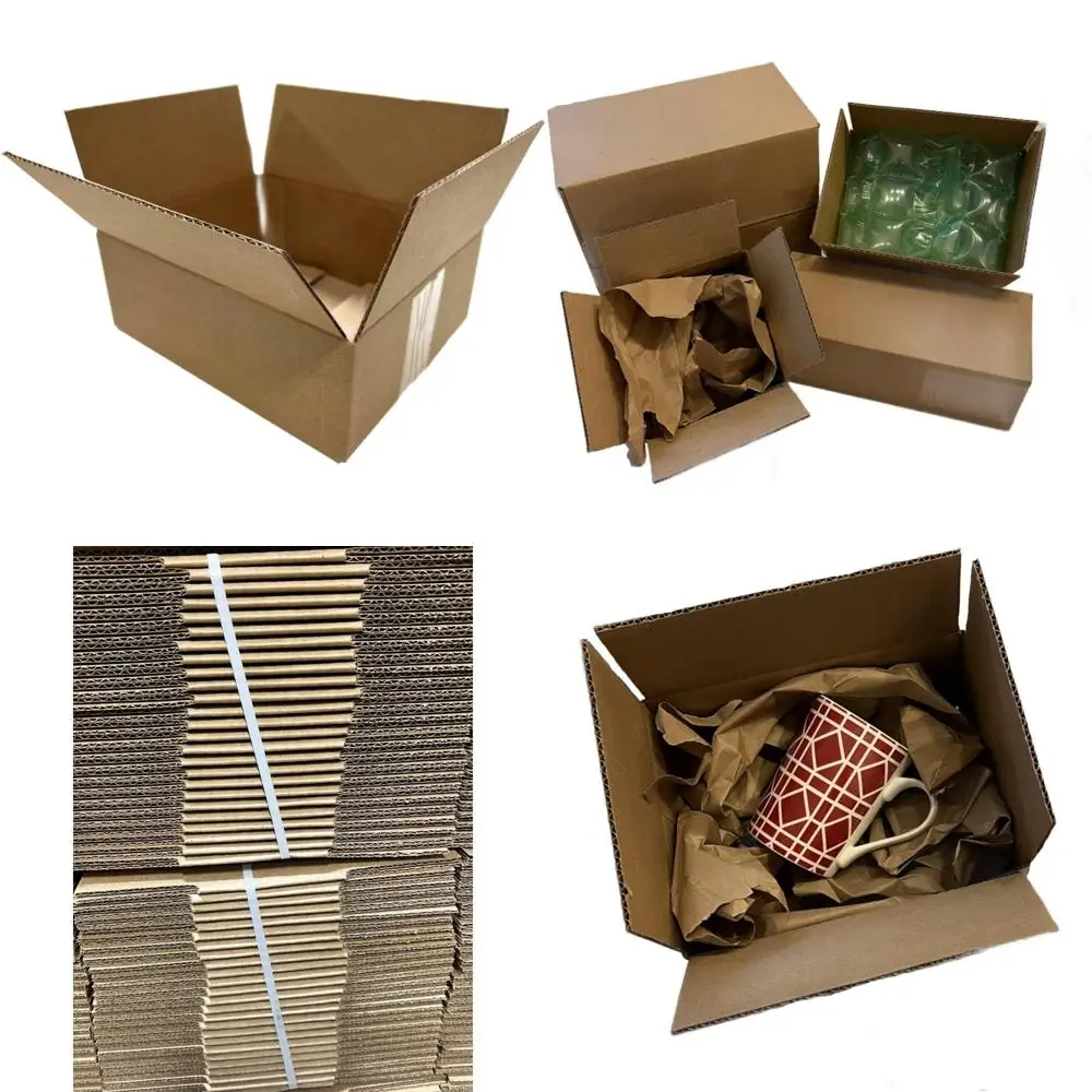 صناديق شحن من الورق المقوى - 50 عبوة من كرتون بريد مموج مقاس 16 × 10 × 6 بوصة للتغليف #1