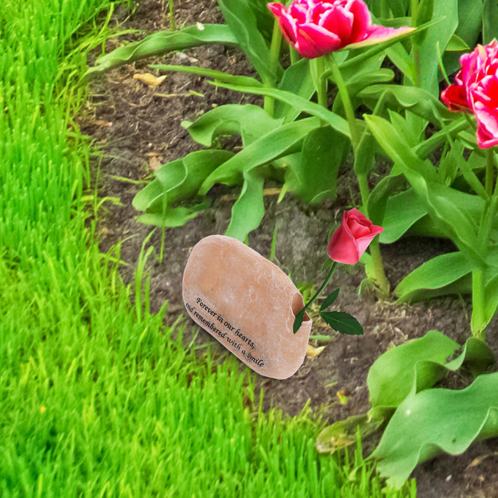

Pet Tombstone Memorial Plaque Dog Grave Marker Yellow Resin Succulent Flower Pot Garden Decor Plant Pots for Animals