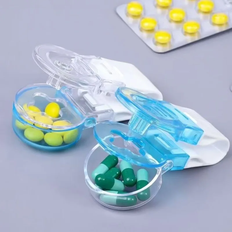 Portable Pill Taker Medicine Storage Box Anti Pollution Pill Tablet Crusher for Personal Health Care