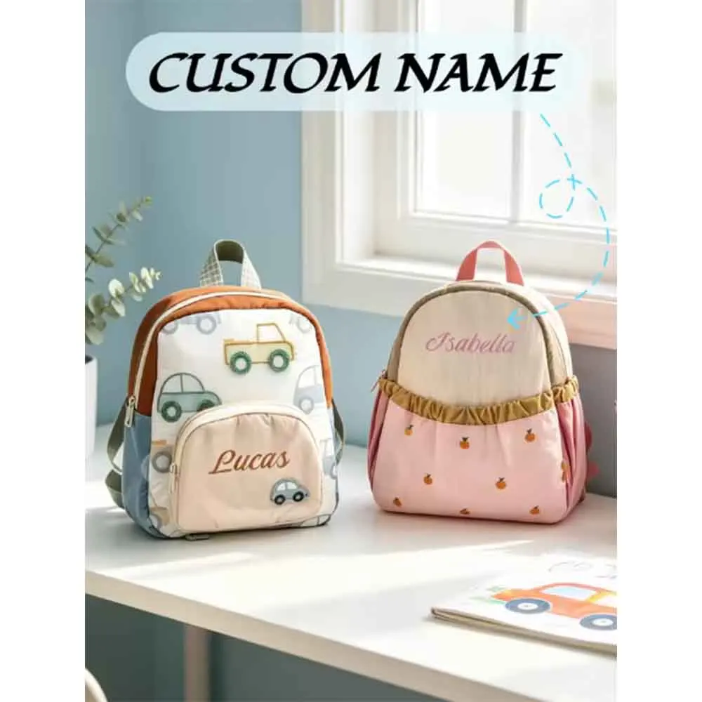 Custom Name Kindergarten Bag For Children Personalized Child School Backpack Back To School Gift For Boys Girls Preschool Daily