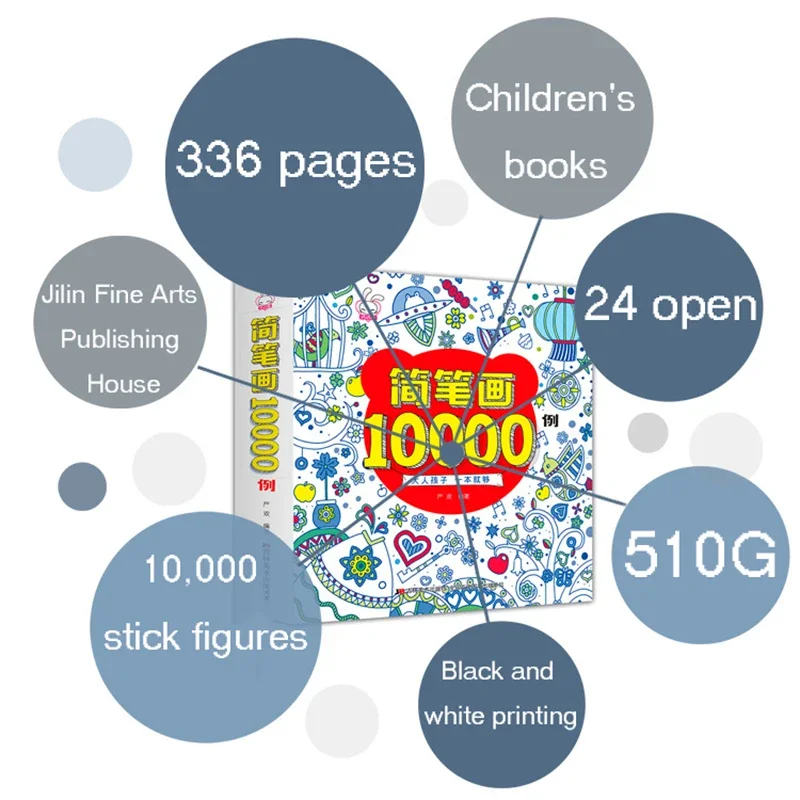 Stick Figure 10000 Cases Hand-painted Children's Stick Figure Coloring Book Daquan Introduction Tutorial Book Drawing Book Paint