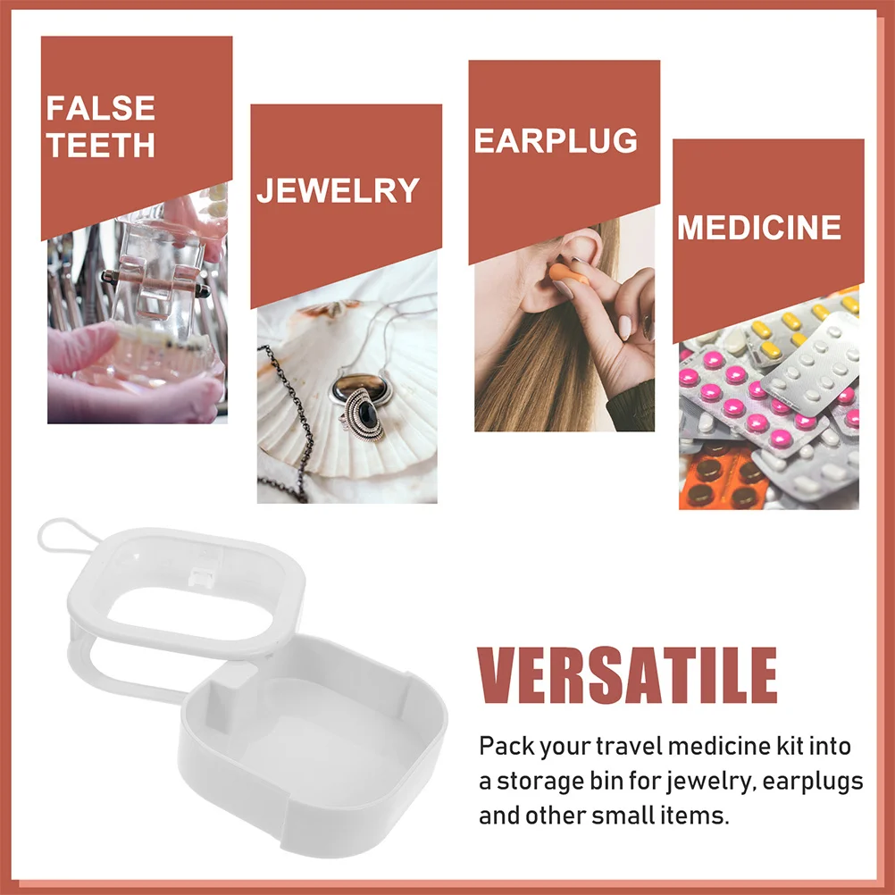 

4Pcs Hair Tie Organizer Portable ABS Tpe Durable Storage Box Hair Band Holder Multi-Use Jewelry Case Cotton Pad Dispenser
