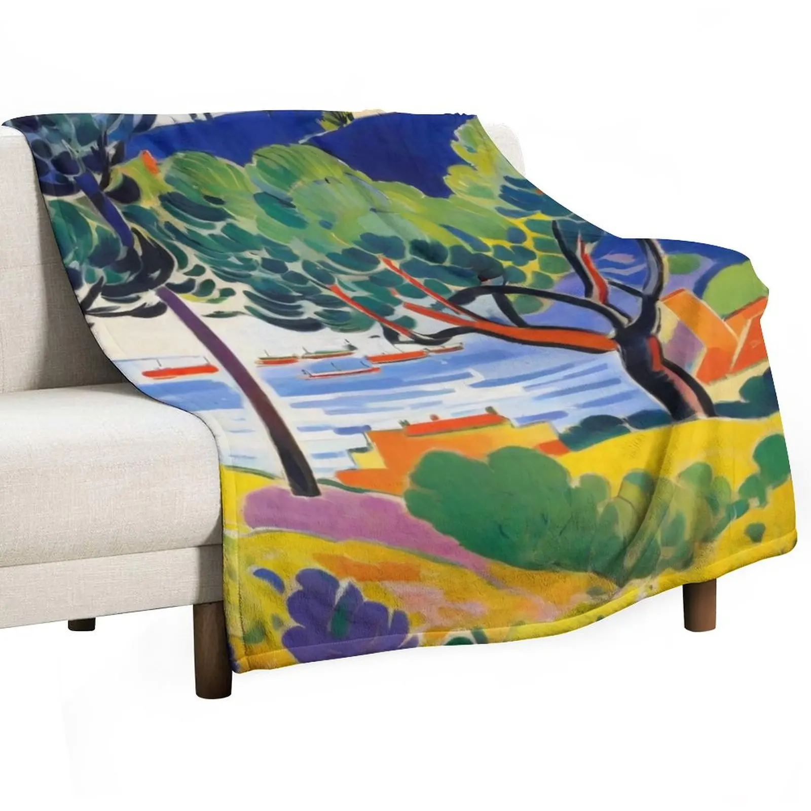 Vibrant Impressions Matisse Landscape Elegance Throw Blanket Summer Luxury St for winter Sofa Throw Heavy Blankets