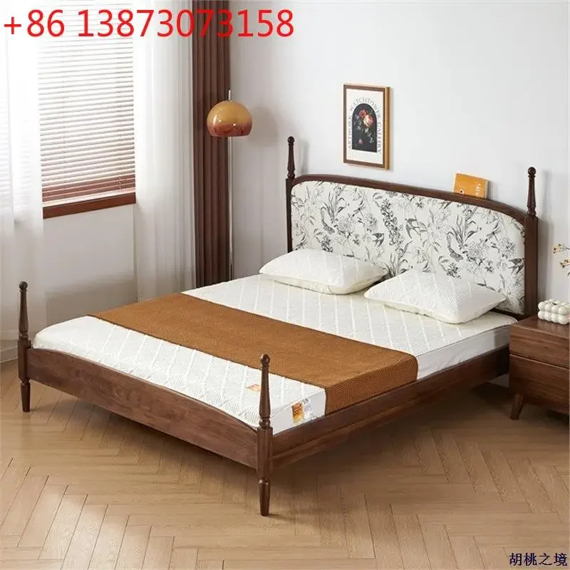 

North American black walnut soft modern simple Nordic solid wood garden bed