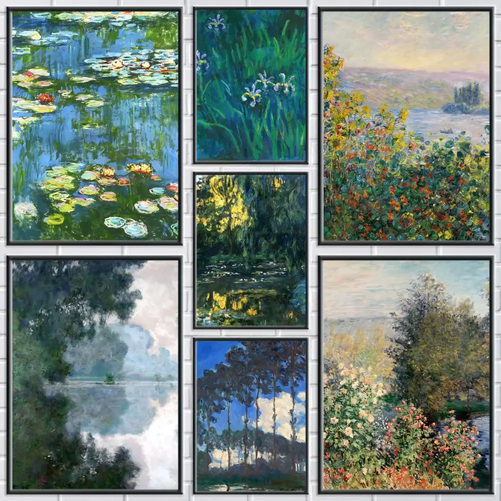 C-Claude M-Monet Art Poster Modern and Elegant Wall Stickers