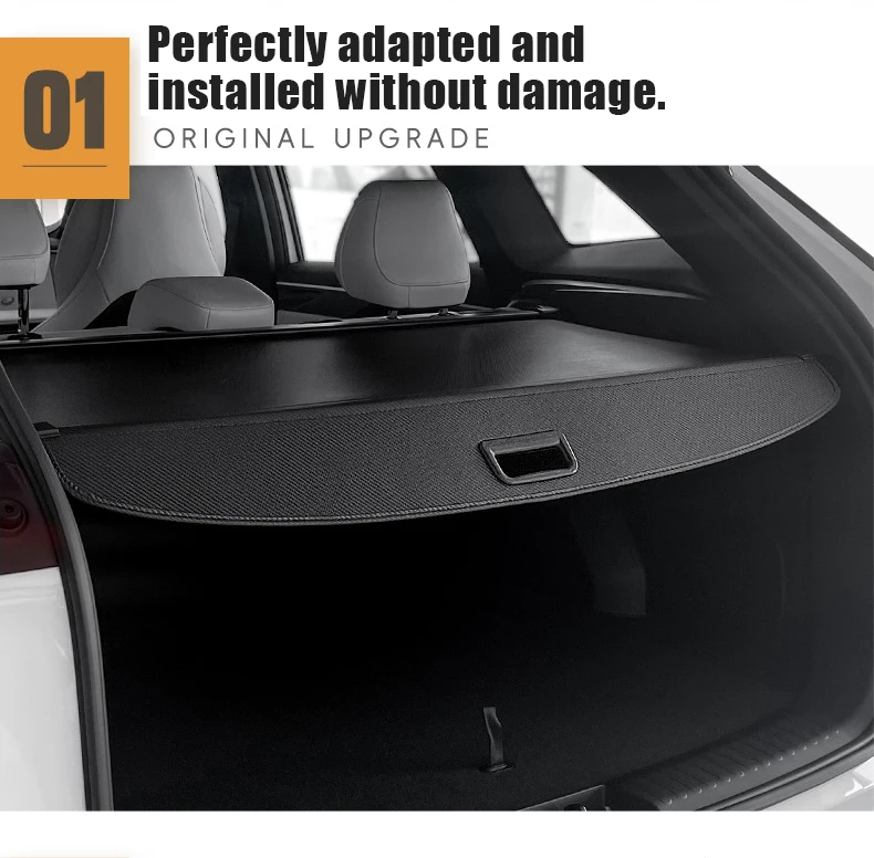 Retractable Rear Trunk Cargo Cover Shade Shield for Hyundai TUCSON NX4 2022-2025 Black Easy Installation Anti-Peeping Security