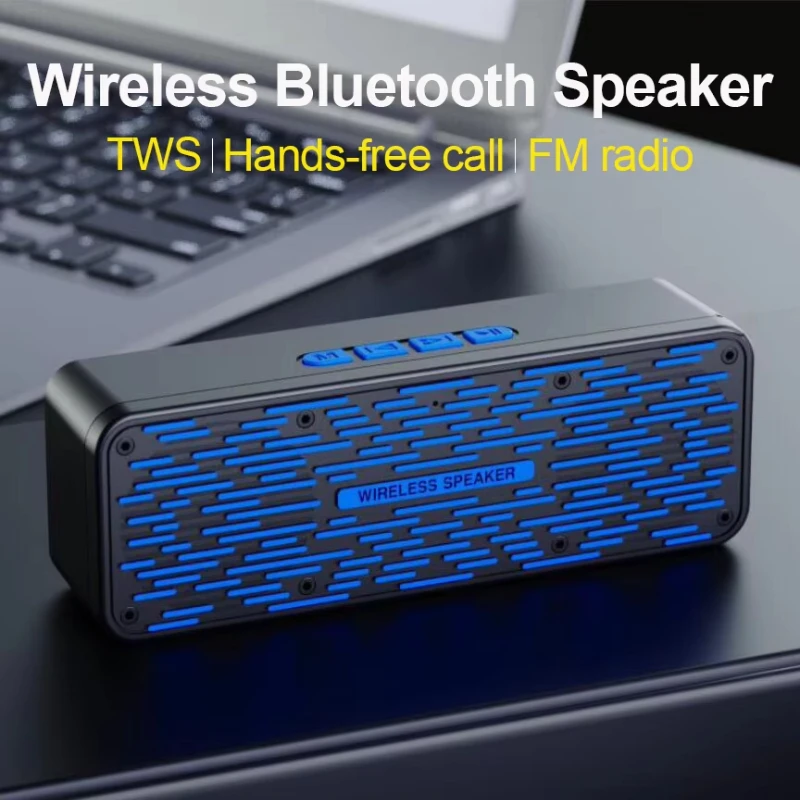 Portable Bluetooth TWS Bluetooth 5.0 Wireless Outdoor Speaker with 3D Stereo Subwoofer 2025 2000 MAh Battery Computer Mini New