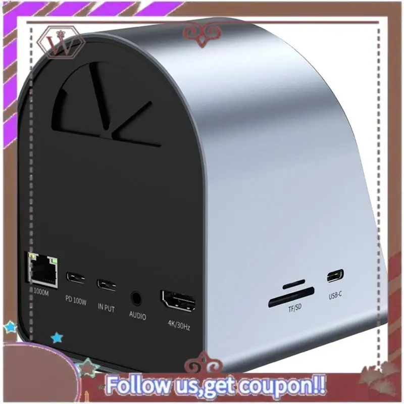 

Latest 10 In 1 USB C Hub Type C 3.0 To 4K HD Adapter With RJ45 SD/TF Card Reader PD Fast Charge With Wireless Charging 15W Usb H
