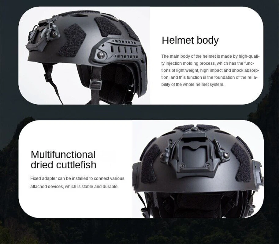 FMA Tactical Airsoft Fast SF Helmet Safe Protective w/hole Cycling Climbing TB1462A