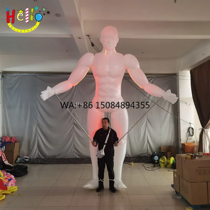 

Parade Inflatable Costume Custom Led Inflatable Puppet Inflatable Blank Man Costume With Led Light