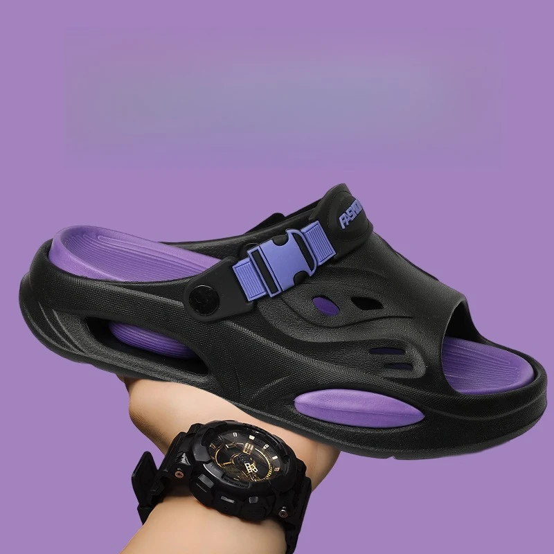 

Beach Slippers Summer Wading Stepping on Shit Thick-soled Hole Shoes Men's Non-slip Outer Wear Dual-purpose Eva Sports Slippers