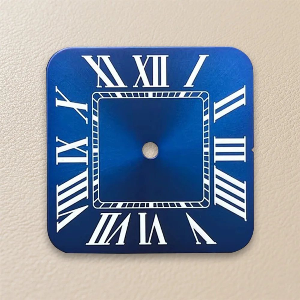 New 27mm Square S Logo Dial Sunburst Roman numerals Suitable For NH35/NH36 Japanese Automatic Movement Watch Modification - view 4