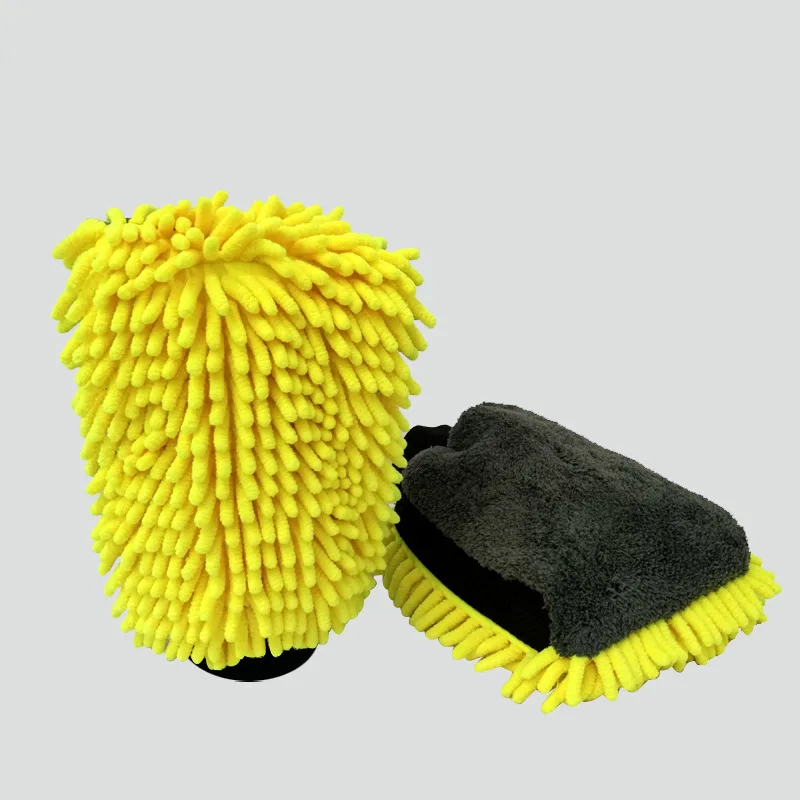 Gants de lavage de voiture, outils de nettoyage, Chenille, microfibre douce et épaisse, 19cm x 26cm x 8cm pour les détails de l'automobile, éponge, brosse propre