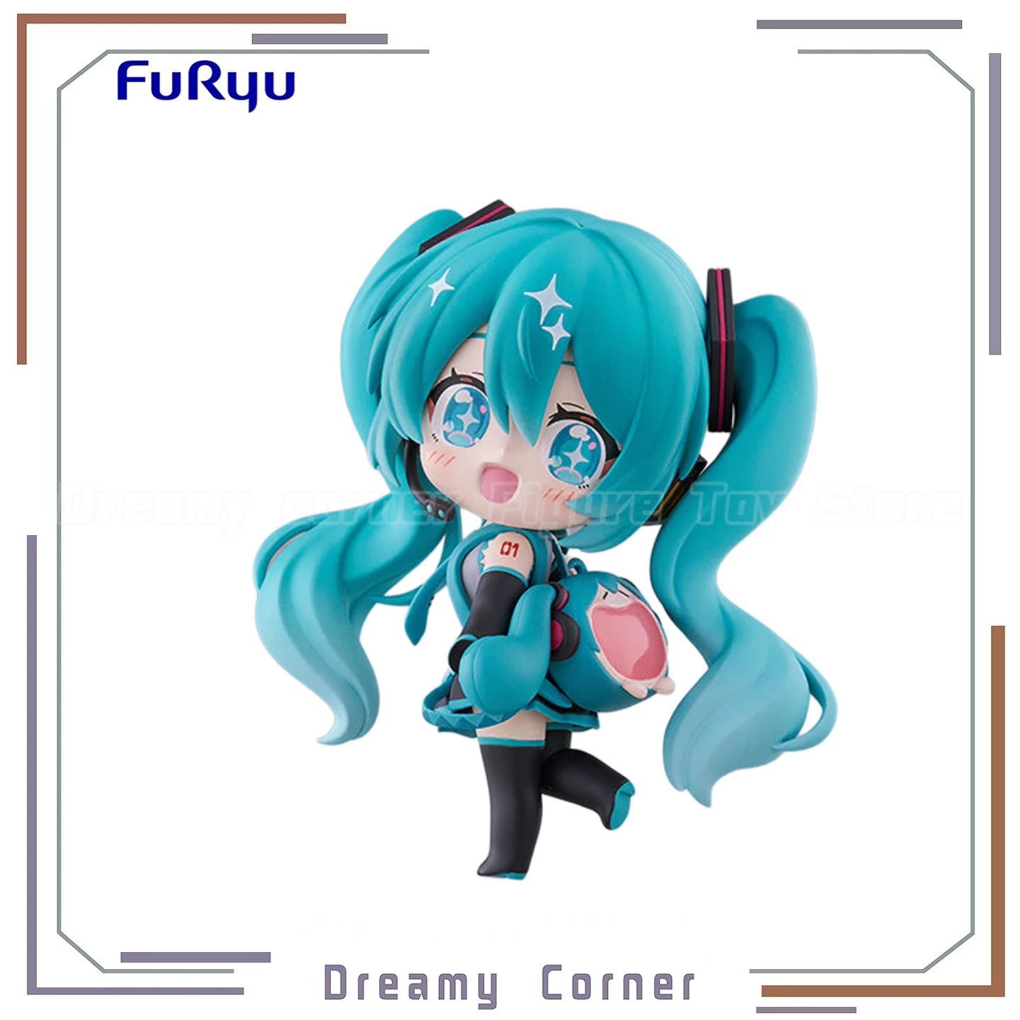 

【In Stock】Original FuRyu TENITOL Piapro Characters Hatsune Miku UWA Series Mini Soft Smile Pain Bag Figure Collection Gift