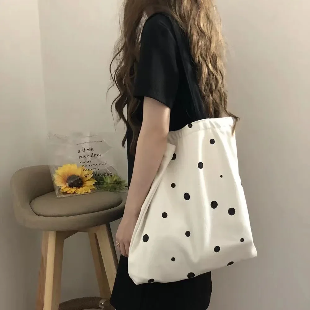 2024 New Women's Canva Bag Preppy Style Korean Version Large Capacity Handbag Tote Bag For Students Ins Style