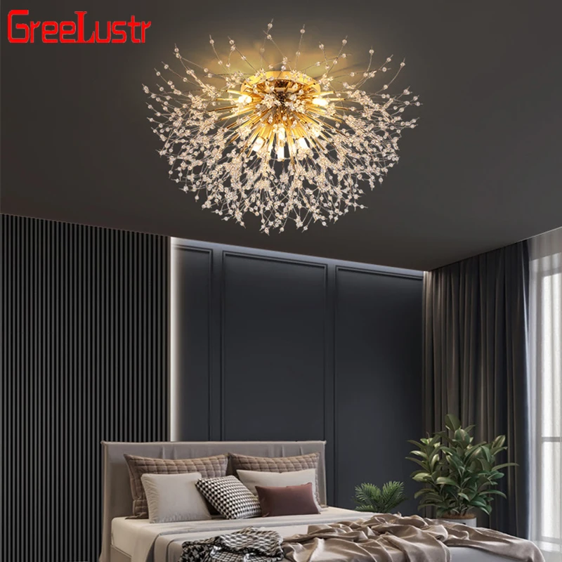 

G9 Crystal Snowflake Ceiling Lights Living Room Kitchen Modern Chandelier for Bedroom Indoor Decorative LED Luxury Ceiling Lamps