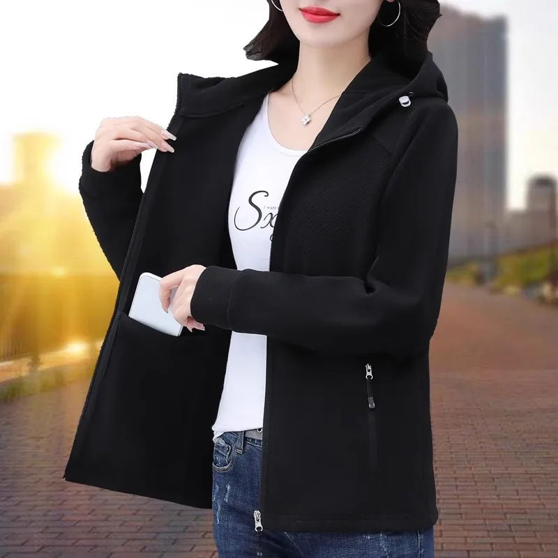 Fleece Pullover Jacke Frauen Herbst Winter Kurze Jacke 2025 Neue Casual Zipper Strickjacke Fleece Warme Tops Weibliche Oberbekleidung Mantel