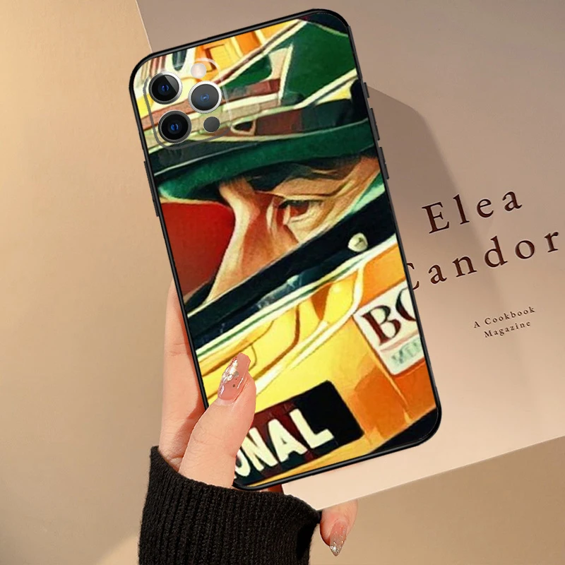 Etui na telefon Ayrton Senna iPhone 15 14 Pro Max 13 12 Mini 11 Max XS X XR 7 8 Plus SE 2020 2022 etui