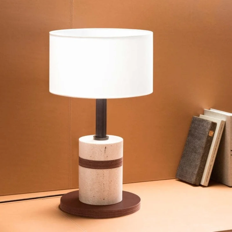 

Light luxury cylindrical desk lamp soft decoration designer post-simple modern Nordic creative warm living room bedroom bedside