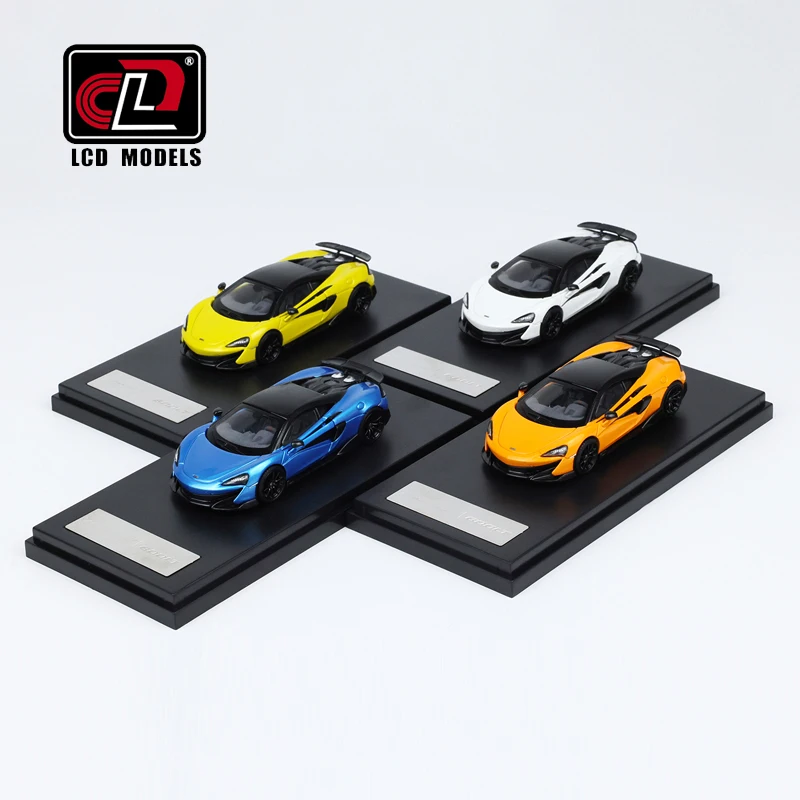 LCD 1:64 White 600LT Orange Blue 600lt alloy car model