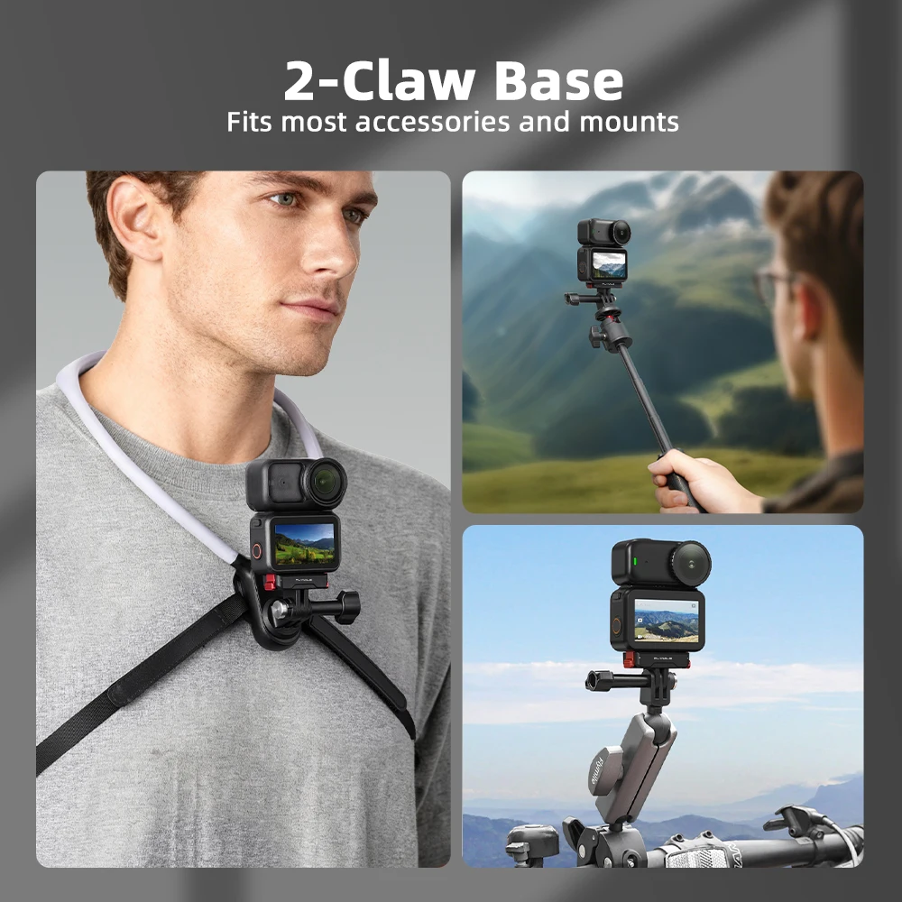 قاعدة محول مغناطيسية سريعة الإصدار من Flymile لـ DJI Osmo Nano/Action 6 تركيب ثابت ومحول تركيب بمخلبين #5