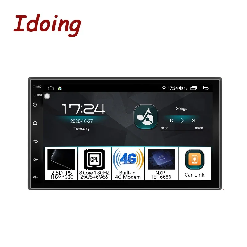 

Idoing 7"2Din Car Multimedia Player Android Video Head Unit For Universal Car Radio Player 4G+64G 2.5D IPS Built-in 4G Modem