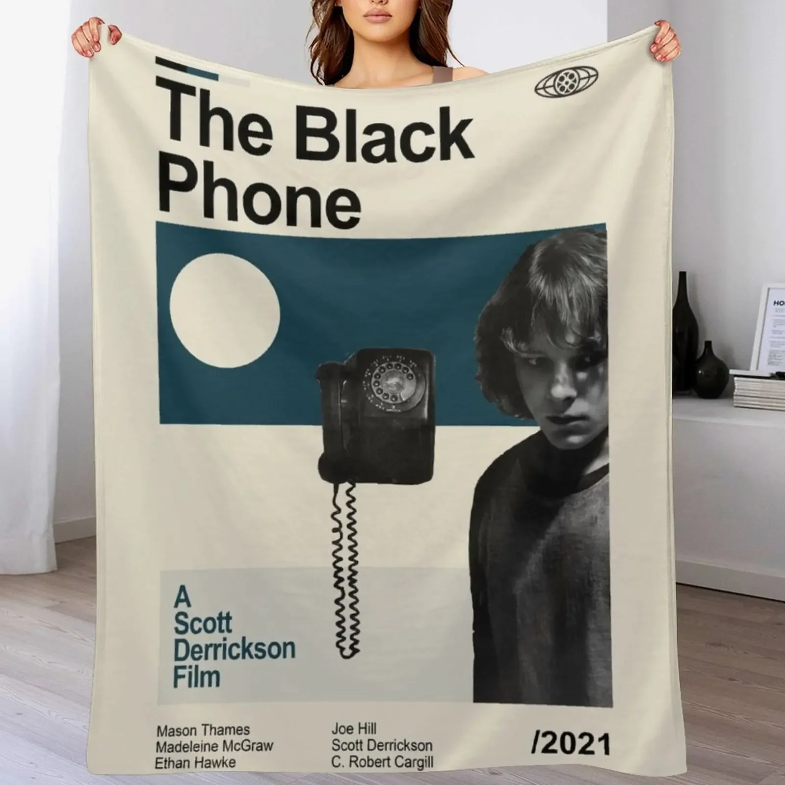 

The Black Phone Throw Blanket Stain Resistant Cozy Warm Blanket