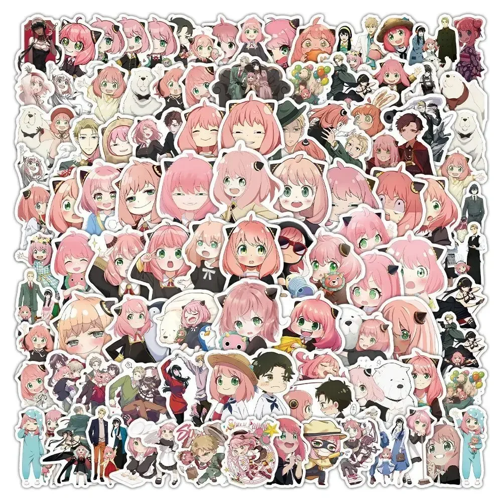 100 pieces of SPY×FAMILY stickers - Aniya cute anime character 2D decorative mobile phone notebook stickers Gift 2026 view 2