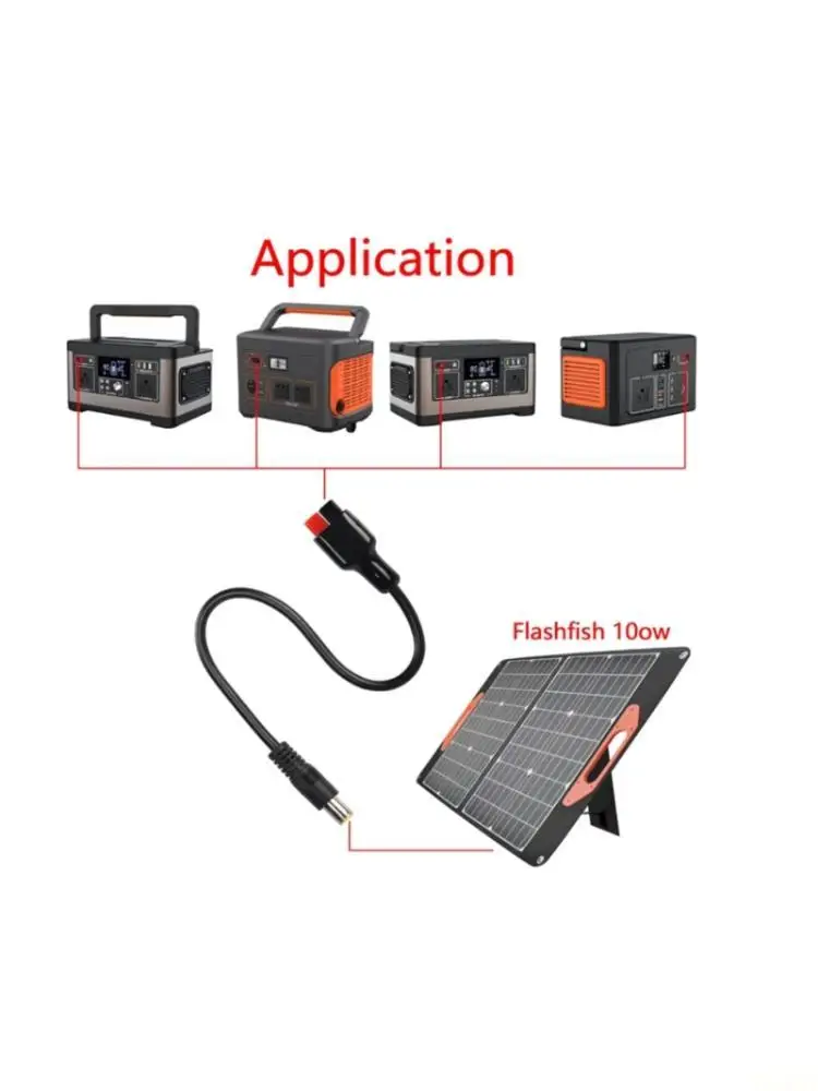 B03F Input Charging Cable Set for Energy Storage Use with Tip, Black Wire Finish and Simple Solar Ready Routing