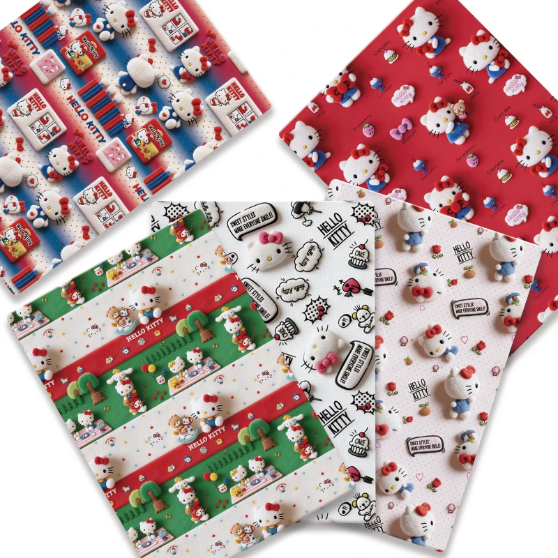 Hot Selling Cartoon Printed Quilted Fabric, 140cm Width, DIY Craft Cloth for Kids & Baby Dresses, Home Sewing Material
