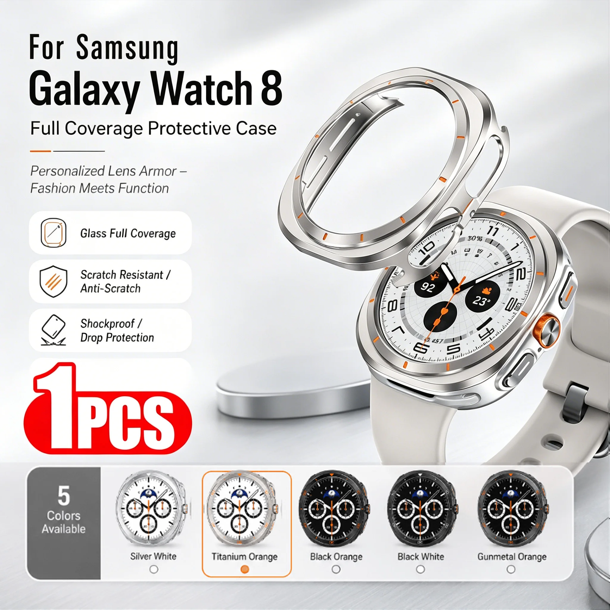 Luxury Protection Alloy Case For Samsung Galaxy Watch 8 44mm Protective Cover for SAMSUNG GALAXY WATCH 8 40mm Accessories