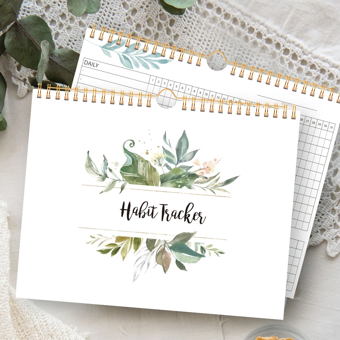 Almohadilla de seguimiento de hábitos sin fecha A4, planificador mensual semanal diario, organizador de objetivos para productividad, edificio de rutina, cuidado personal