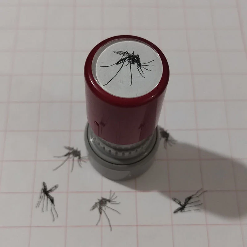 

small mosquito stamp trick, fun, novelty, funny mosquito insect small stamp