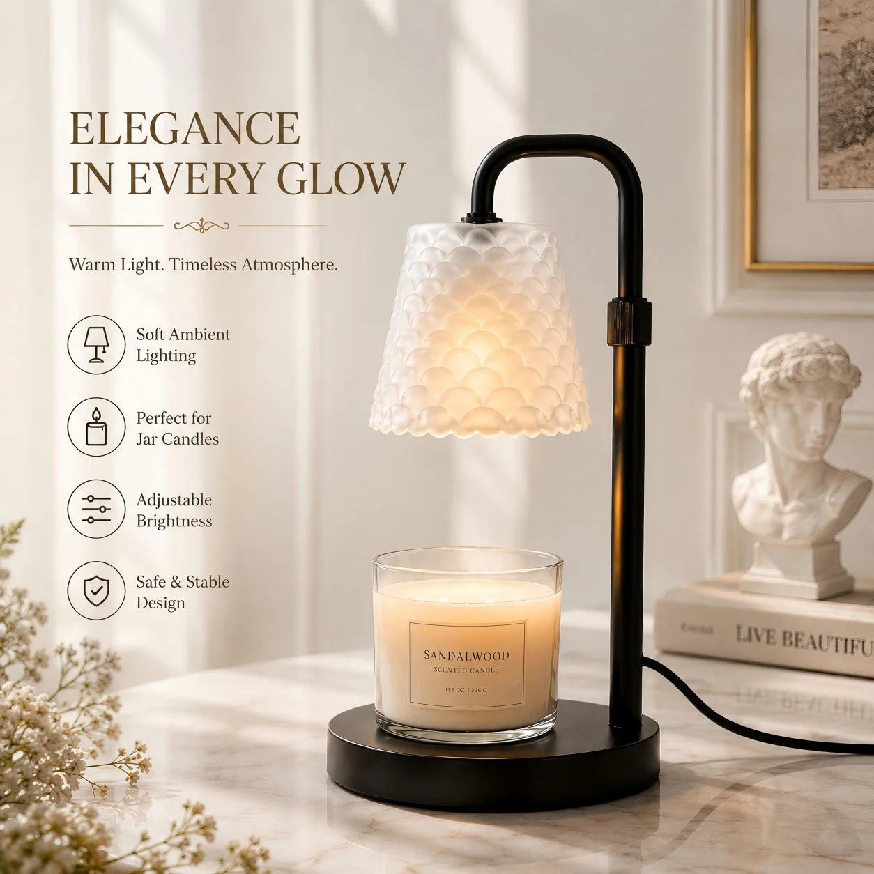 Adjustable Candle Warmer Lamp  - Candle Wax Scale 评论和价格