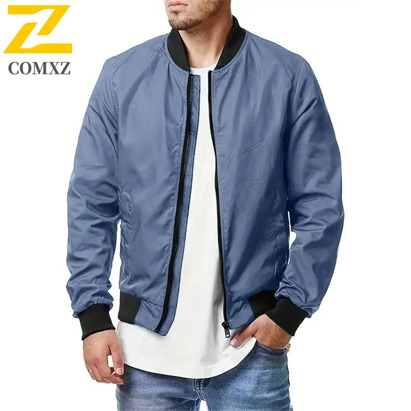

COMXZ мужской плащ, минималистичный теплый дорожный повседневный ветровка, куртка 2025 г., офисная высококачественная верхняя одежда без морщин