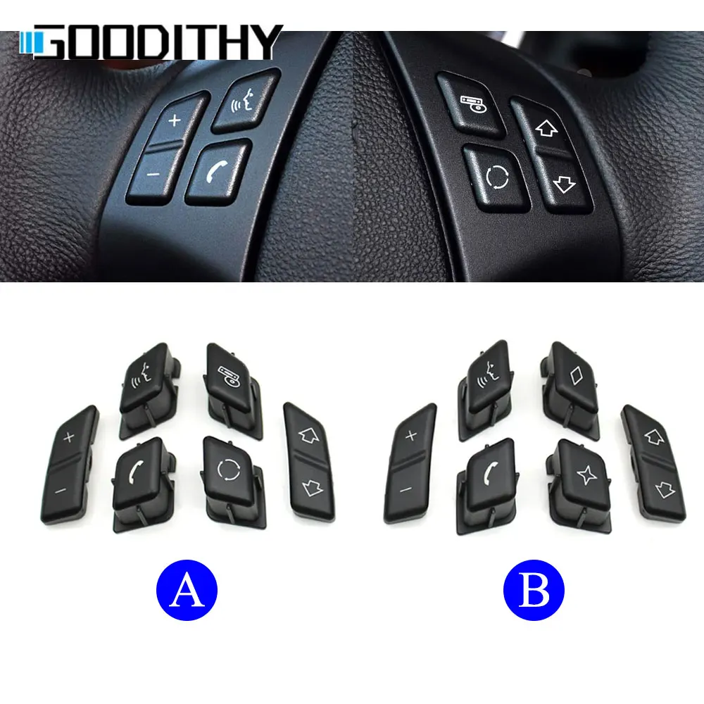 Multifunction Steering Wheel Button Control Switch Key Cover Set For BMW 3 Series X1 E90 E91 E92 E93 E84 61316959893 61316959894