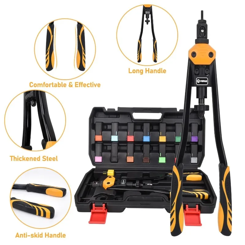 

300-Piece Nutserts Rivnut Tool Kit, 16" Hand Tool with Mandrels for Metal Work Installation