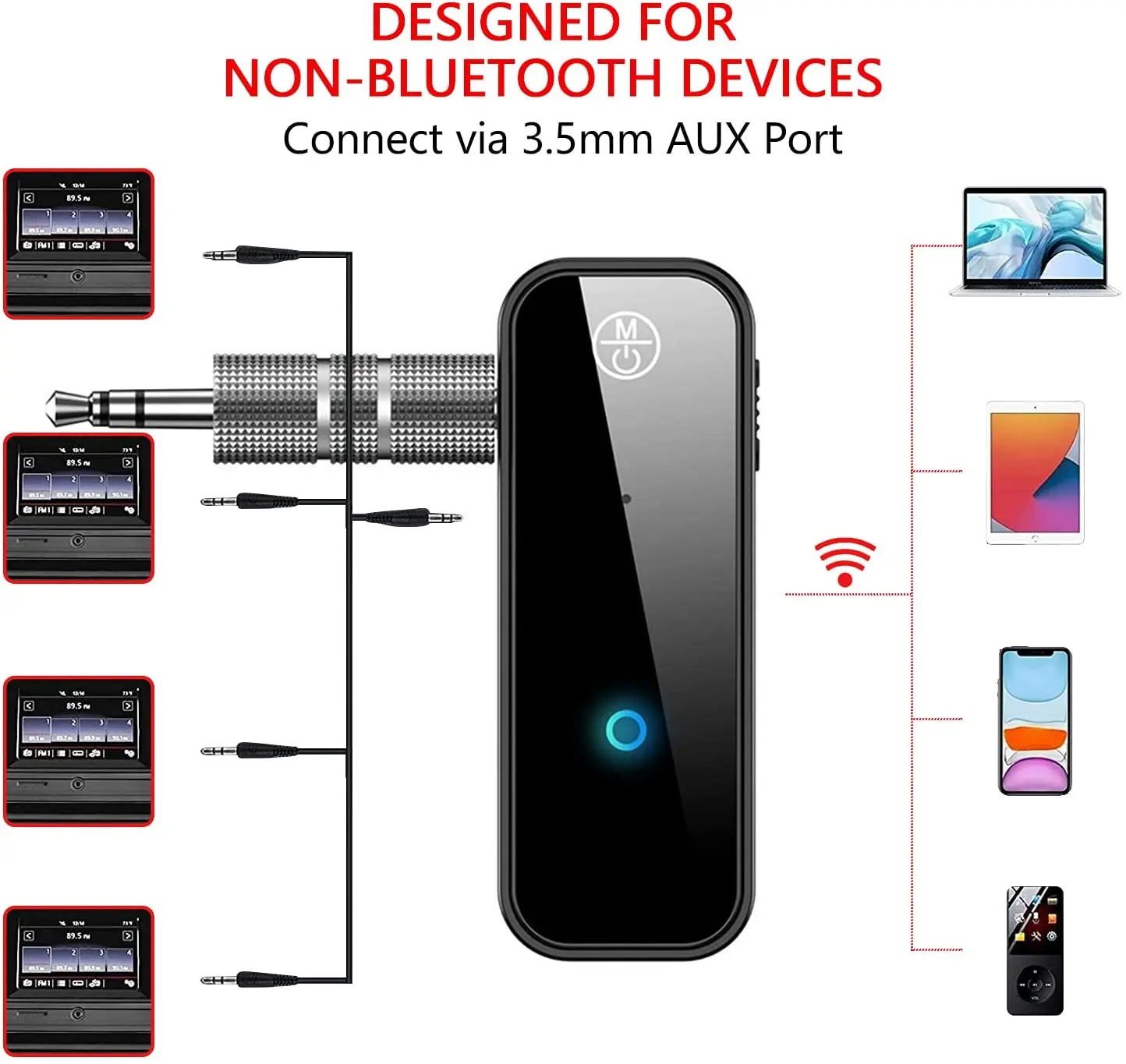 Bluetooth 5.0 Audio Receiver Transmitter Hansfree Call 3.5mmAUX Jack USB Dongle Stereo Music Wireless Adapters For TV PC Car Kit
