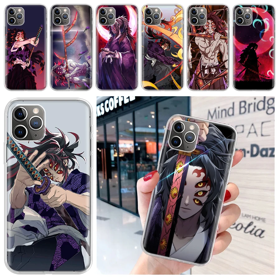 Demon Slayer Kokushibo Soft Phone Case for iPhone 16 15 14 Plus 13 12 Mini 11 Pro Max 7 + Apple XS X SE 2020 8 Cover Shell for i