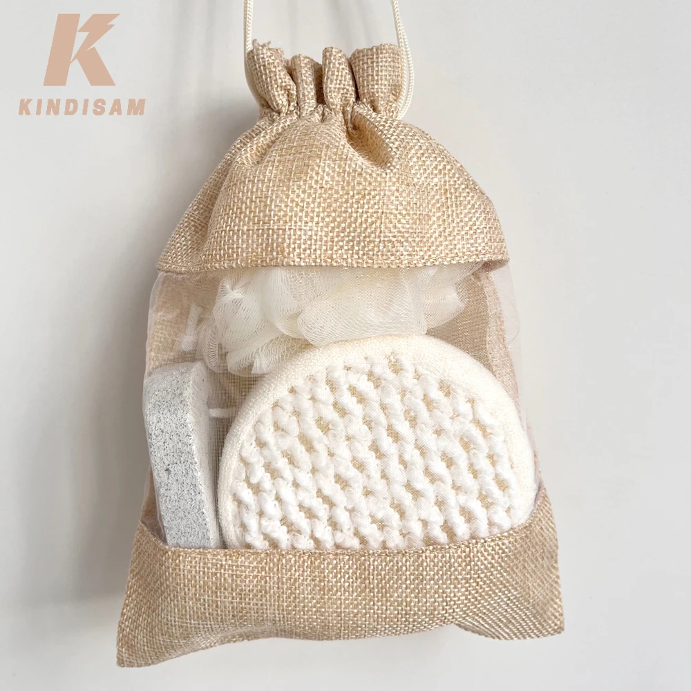 

Спа-куни, набор для чистки кожи, отшелушивающий скруббер, ванна, душ, губка из люфы, скраб для ног, отшелушивающий крем, подарок для женщин