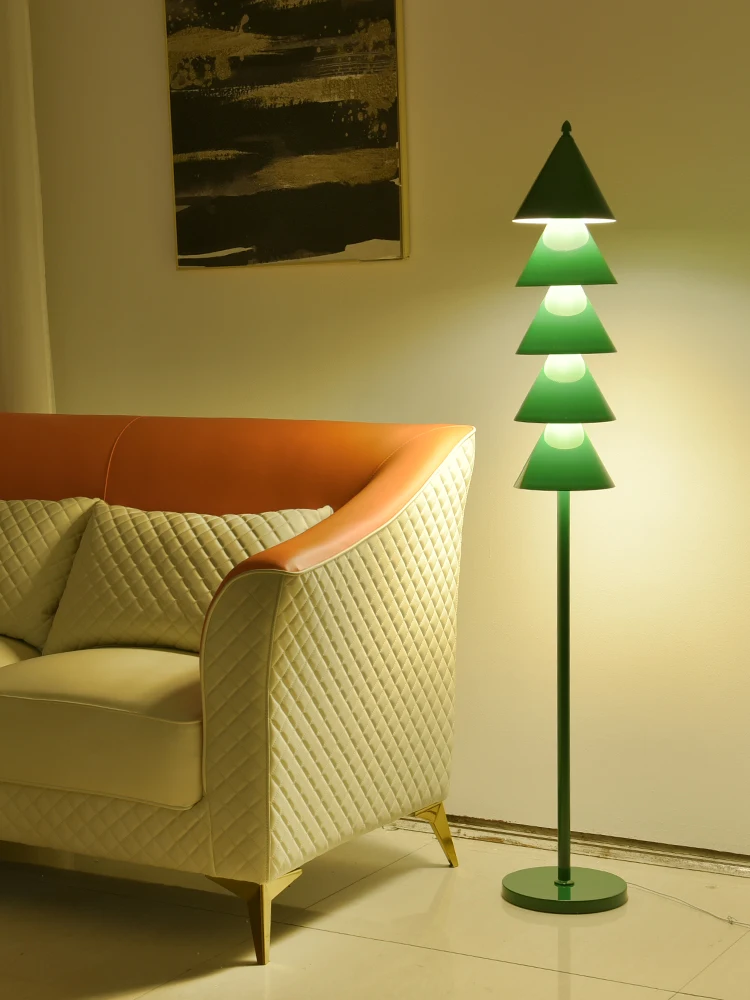 Christmas Tree New Floor Lamp Living Room Sofa Edge High-Grade Bedroom Bedside Children's Room Cartoon Decorative Lights