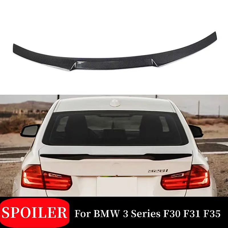 

For 2013-2019 BMW 3 Series F30 F31 F35 Real Carbon Fibe M4 Style Rear Trunk Lid Car Spoiler Wings Tuning Exterior Accessories