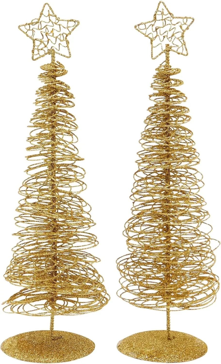 

2-Pack Gold Wire Tabletop Tree, 10.5 in Tall - Living Room & Office Desk Decoration