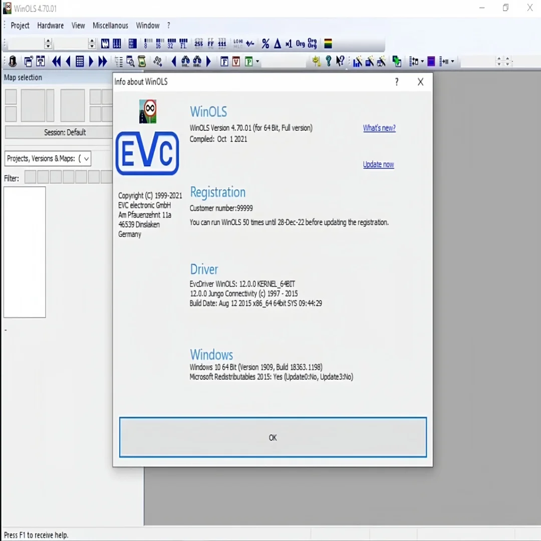 Winols 4.7 التنشيط الكامل لنظام التشغيل Windows 10/11 دعم متعدد اللغات لا حاجة إلى VMware Damos Pack ECM Titanium 1.61 IMMO Service T #6