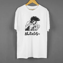 Ashita no Joe T-Shirt Japanese Anime Hajime no Ippo Megalo Box Men Summer White Cotton Tee Shirt