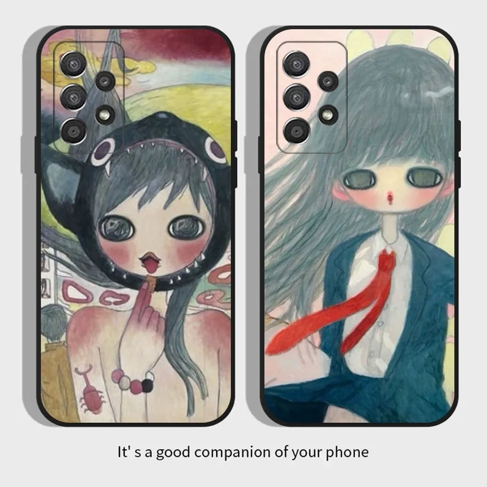 A-Aya Takano Japanese painter Phone Case For Samsung Galaxy A13,A21s,A22,A31,A32,A52,A53,A71,A80,A91 Soft Black Cover