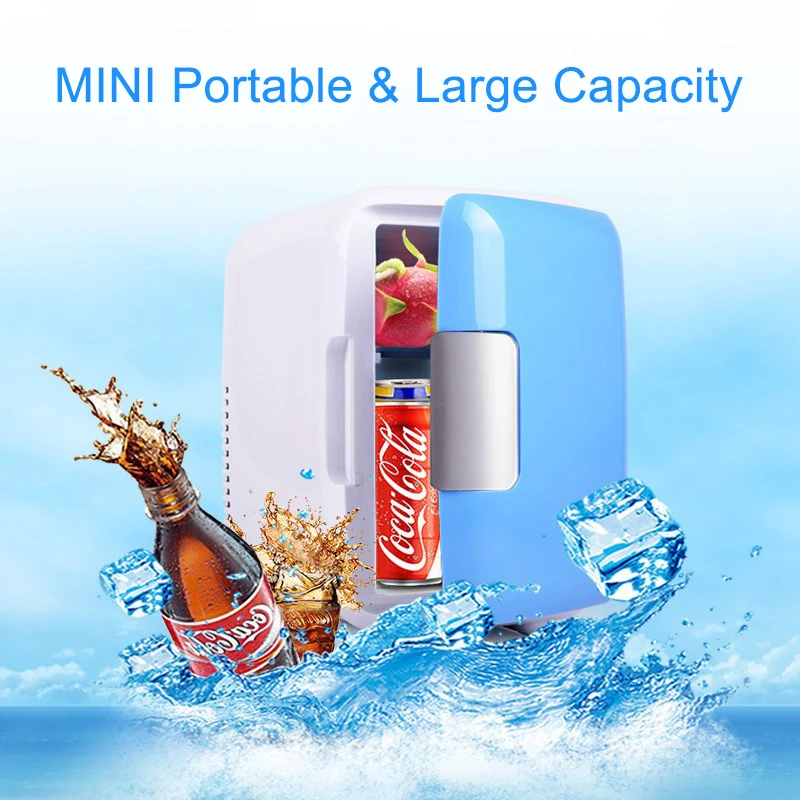 Mini small refrigerator type household single door refrigeration micro student dormitory car home dual-use 4L car refrigerator