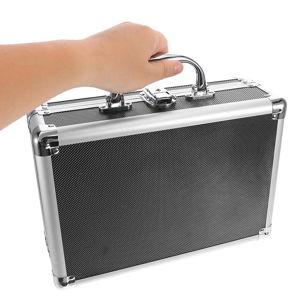 سبائك الألومنيوم صندوق أدوات متعدد الوظائف سعة كبيرة أداة محمولة حقيبة للتخزين أداة محمولة منظم للسفر في المكتب المنزلي