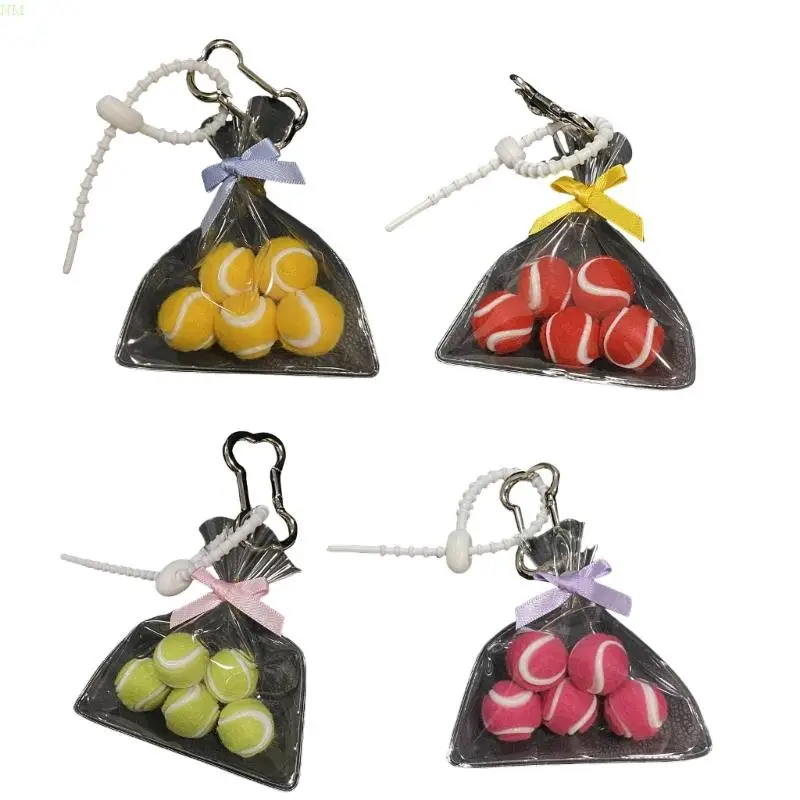 Practical Sturdy Plush Tennis Bag Keychain Stylish and Portable Great for Tennis Lovers and as Thoughtful Gifts NM